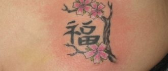 Chinese character Happiness tattoo