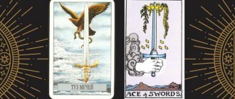 Representative of the minor arcana - Ace of Swords tarot